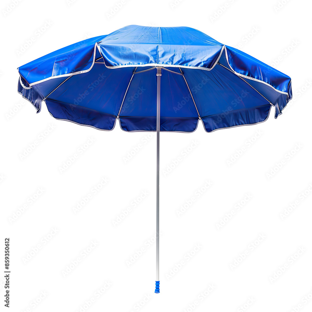 Blue beach umbrella cut out Blue beach umbrella cut out