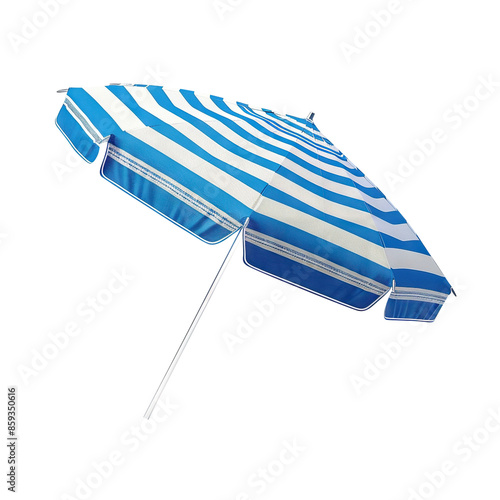 Striped beach umbrella cut out