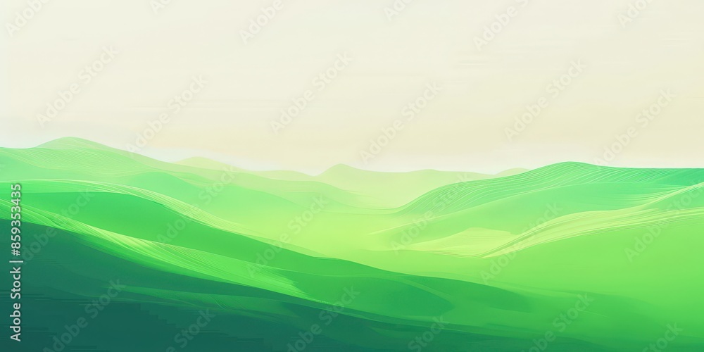 Abstract Green Hills Illustration Abstract Green Hills Illustration