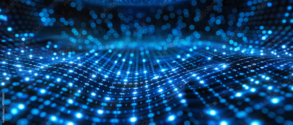 abstract blue technology futuristic artificial Intelligence digital binary code abstract blue technology futuristic artificial Intelligence digital binary code