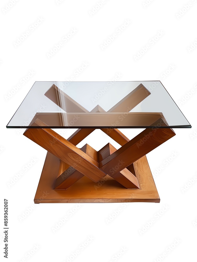 Elegant Ortega coffee table with glass top and geometric base, Furniture, Contemporary design and functionality Elegant Ortega coffee table with glass top and geometric base, Furniture, Contemporary design and functionality