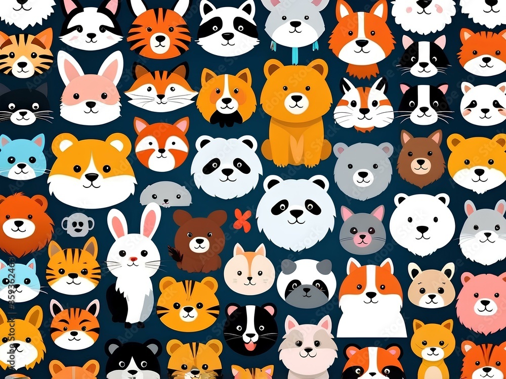 Adorable Animal Portraits: Illustrated Characters with Irresistible Faces Adorable Animal Portraits: Illustrated Characters with Irresistible Faces