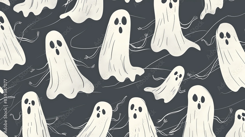 seamless pattern with ghosts seamless pattern with ghosts