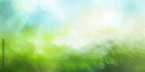 Blurred Abstract Background with Grass and Bokeh
