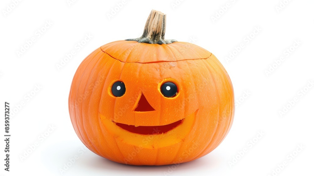 a cheerful Halloween pumpkin, holiday character, cartoon style, bright orange, isolated on white background a cheerful Halloween pumpkin, holiday character, cartoon style, bright orange, isolated on white background
