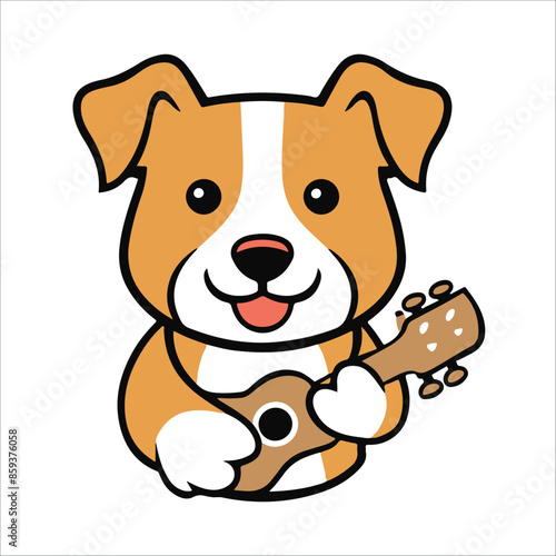 cute dogs puppy collection flat colorful illustration