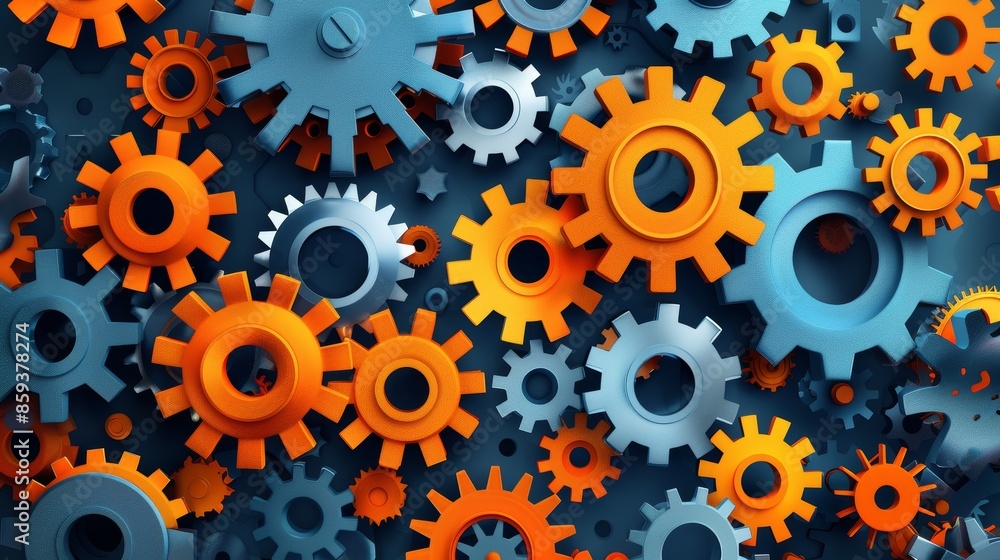 An abstract illustration of interconnected gears and cogs, representing the smooth and efficient operation of a business team working together. An abstract illustration of interconnected gears and cogs, representing the smooth and efficient operation of a business team working together.