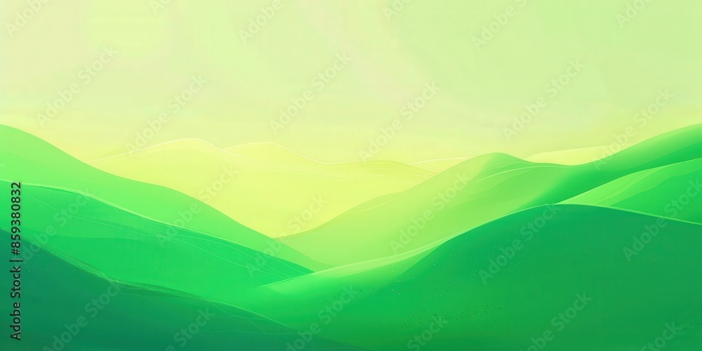 Abstract Green Hills Landscape Abstract Green Hills Landscape