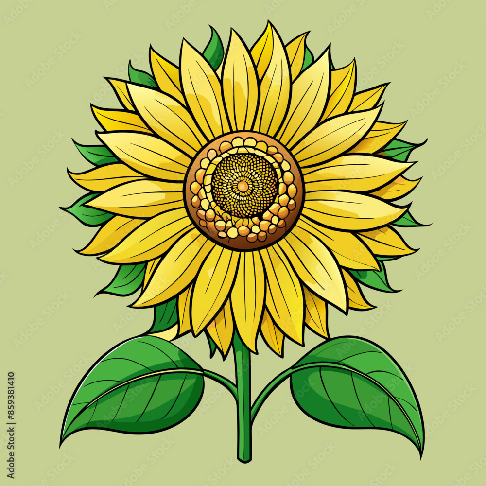 Fototapeta premium vector illustration of sunflower