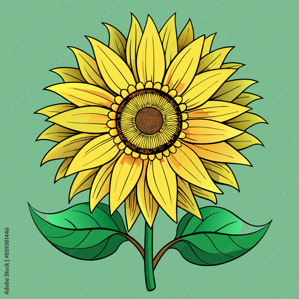 Fototapeta premium vector illustration of sunflower