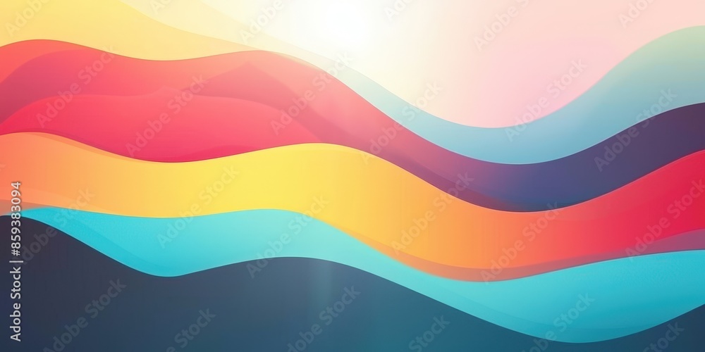 Abstract Wavy Background with Vibrant Colors Abstract Wavy Background with Vibrant Colors