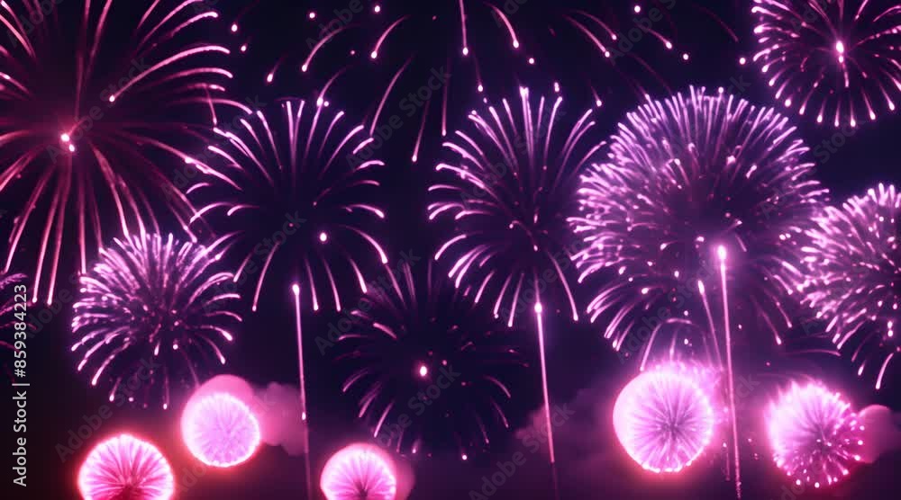 Dazzling Nights: Golden Fireworks with Bokeh Highlights Dazzling Nights: Golden Fireworks with Bokeh Highlights