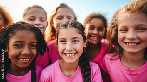 Pink Shirt Squad: Friends Having Fun