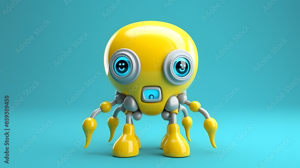 Squid Toy robot 3d cartoon Squid Toy robot 3d cartoon