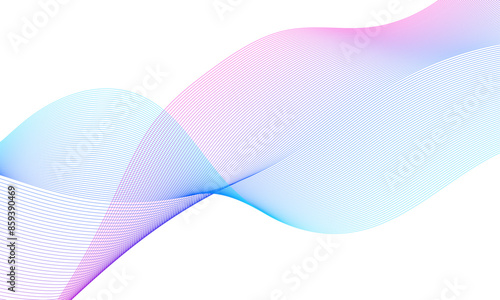 Abstract colorful glowing wave curved lines background.  Abstract frequency sound wave lines and technology curve lines background. Design used for banner, template, science, business and many more