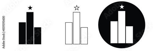 Winner Podium Icon Vector Isolated on White Background. Vector Illustration.