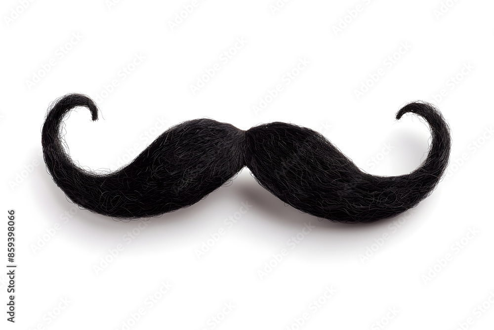 Black moustache isolated on white background Black moustache isolated on white background