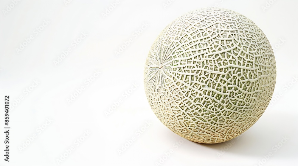 cantaloupe melon isolated on a white background : Generative AI cantaloupe melon isolated on a white background : Generative AI