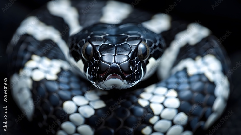 Snow eastern kingsnake, Lampropeltis getula californiae. Snow eastern kingsnake, Lampropeltis getula californiae.