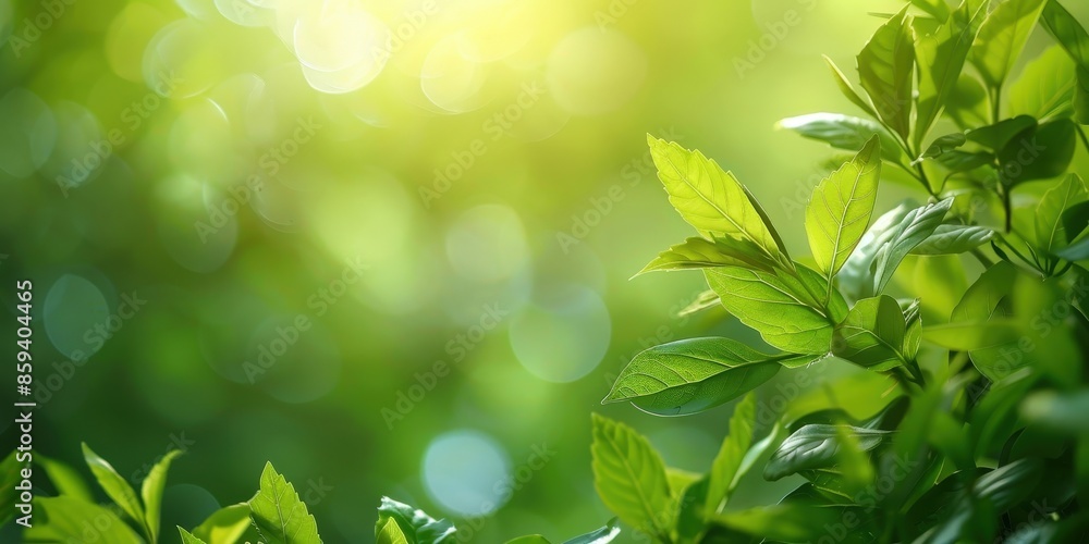 Green Leaves Illuminated by Warm Sunlight Green Leaves Illuminated by Warm Sunlight