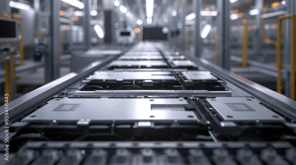 Innovative machinery in a state of the art battery pack assembly line. Battery Pack Manufacturing Process Innovative machinery in a state of the art battery pack assembly line. Battery Pack Manufacturing Process