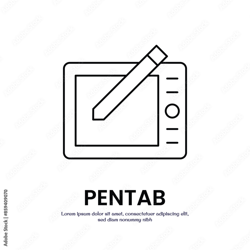 pen tablet thin outline icon vector design good for web or mobile app pen tablet thin outline icon vector design good for web or mobile app