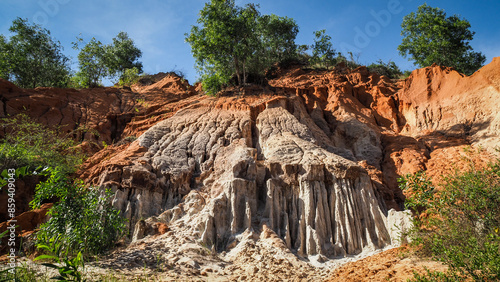 The landscape of Fairy Stream at Mui Ne in Southern Vietnam photo