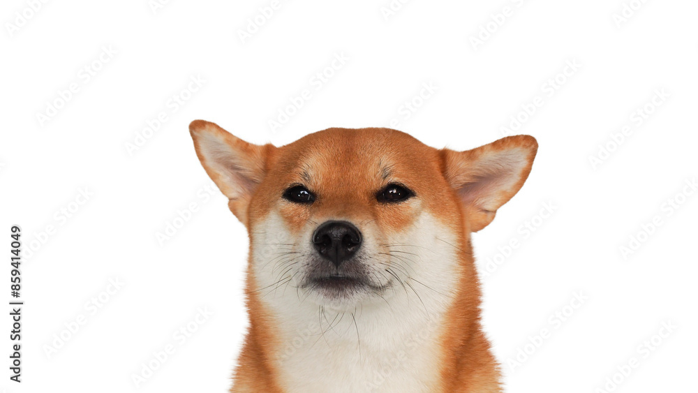isolate portrait red shiba inu on white background, For use in illustrations, Background image or copy space.
isolate portrait red shiba inu on white background, For use in illustrations, Background image or copy space.