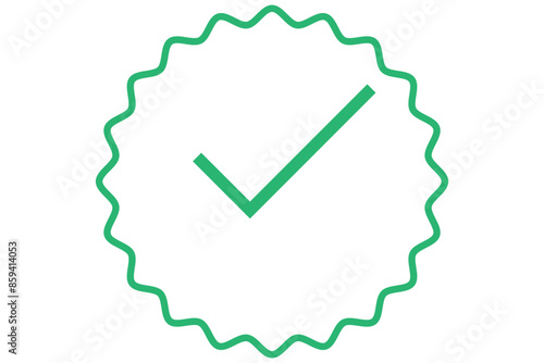 Approved icon vector illustration. Certified Medal Icon. check mark