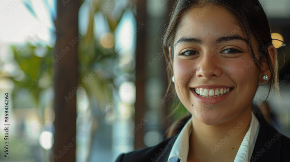 Young businesswoman latino smile Young businesswoman latino smile