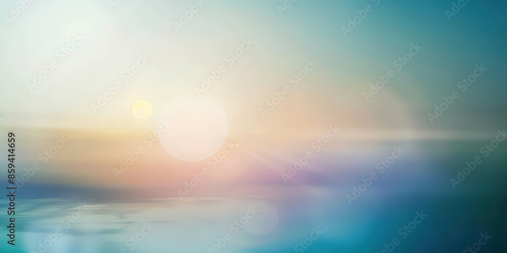 Blurry Sky and Water, Sunset-like Colors Blurry Sky and Water, Sunset-like Colors
