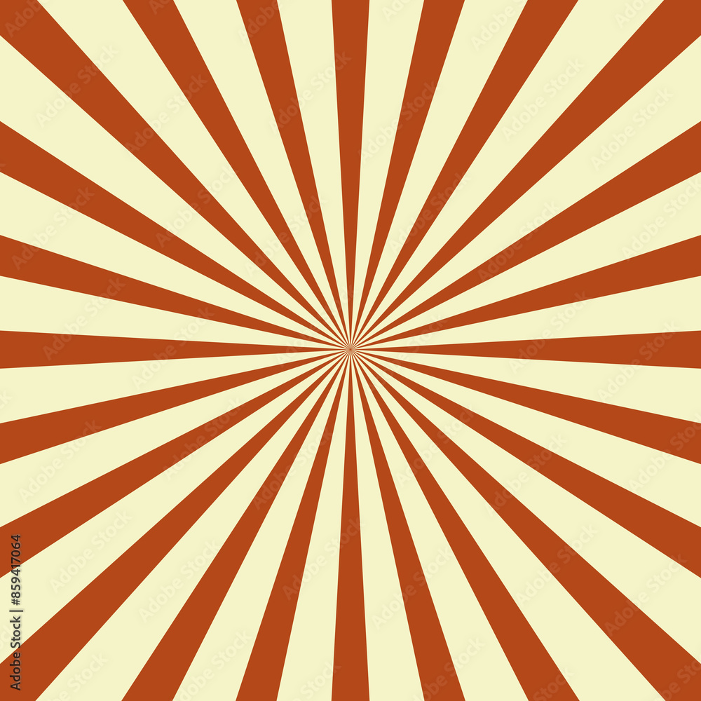 Obraz premium Brown retro sun-rays. colorful sunburst background. 