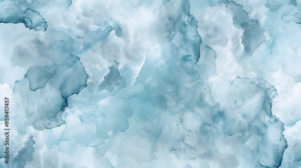 Light Blue and Silver Alcohol Ink Clouds Light Blue and Silver Alcohol Ink Clouds