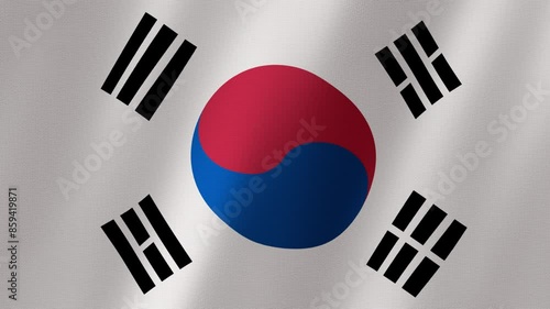 National Flag of South Korea Animation
