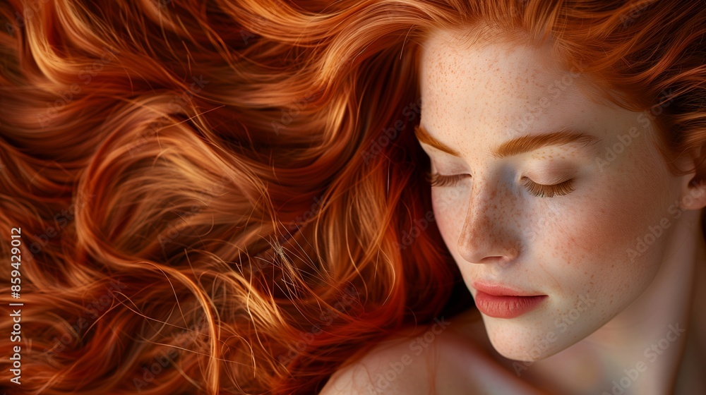 Naklejka premium portrait of a woman with long hair