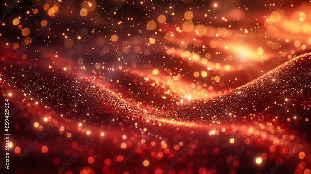 An abstract depiction with shimmering gold and red lights, creating a vibrant and dynamic visual experience that highlights the captivating essence of abstract digital art. An abstract depiction with shimmering gold and red lights, creating a vibrant and dynamic visual experience that highlights the captivating essence of abstract digital art.