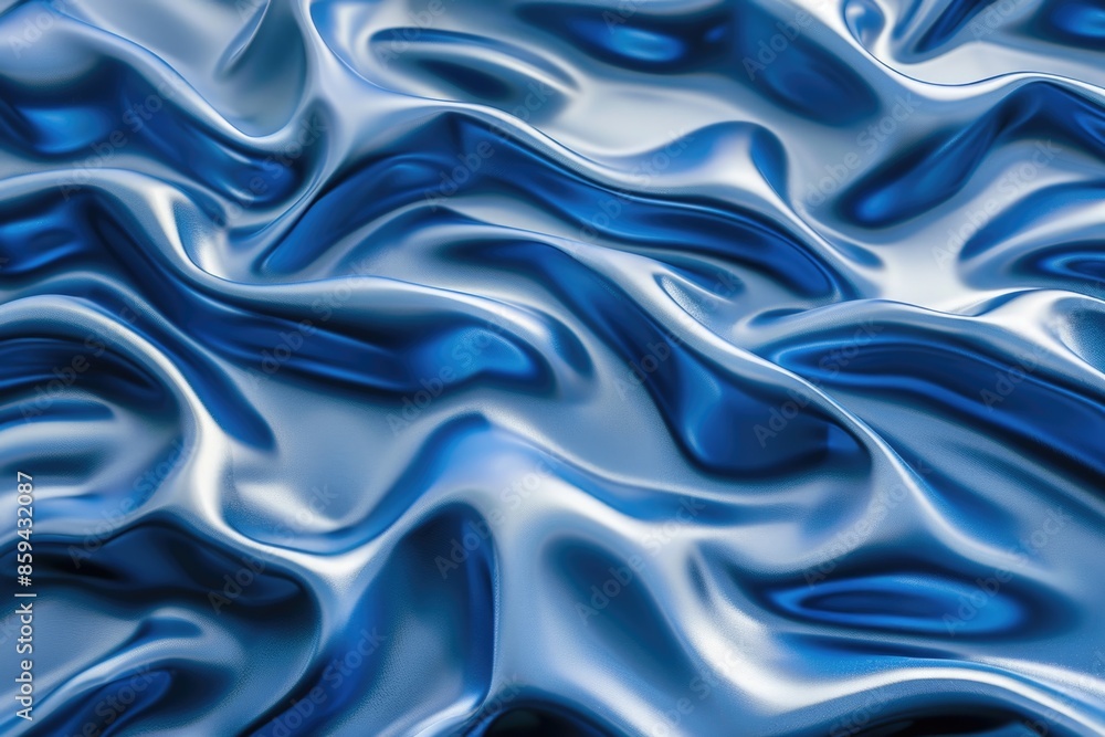 A close-up shot of blue and silver fabric with intricate patterns and textures A close-up shot of blue and silver fabric with intricate patterns and textures