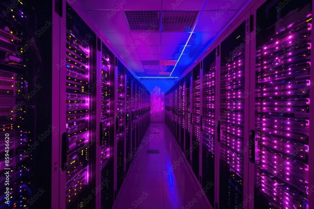 A collection of servers in a modern data center facility A collection of servers in a modern data center facility