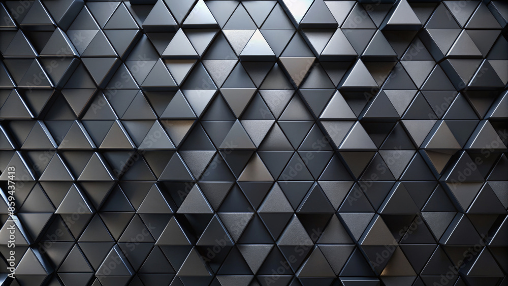 dark geometric texture background. Polished, Semigloss Wall background with tiles. Triangular dark geometric texture background. Polished, Semigloss Wall background with tiles. Triangular