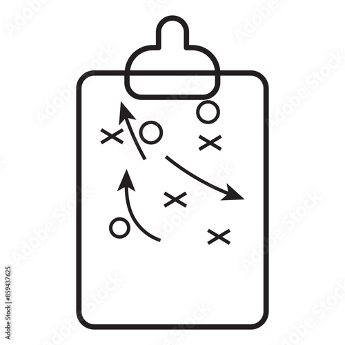 Sports tactics and strategy. Scheme of movement of team player