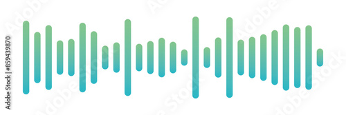 Podcast sound waves set. Waveform pattern for music player, podcast, voise message, music app. Audio wave icon. Equalizer template. Vector illustration isolated on white background in eps 10.