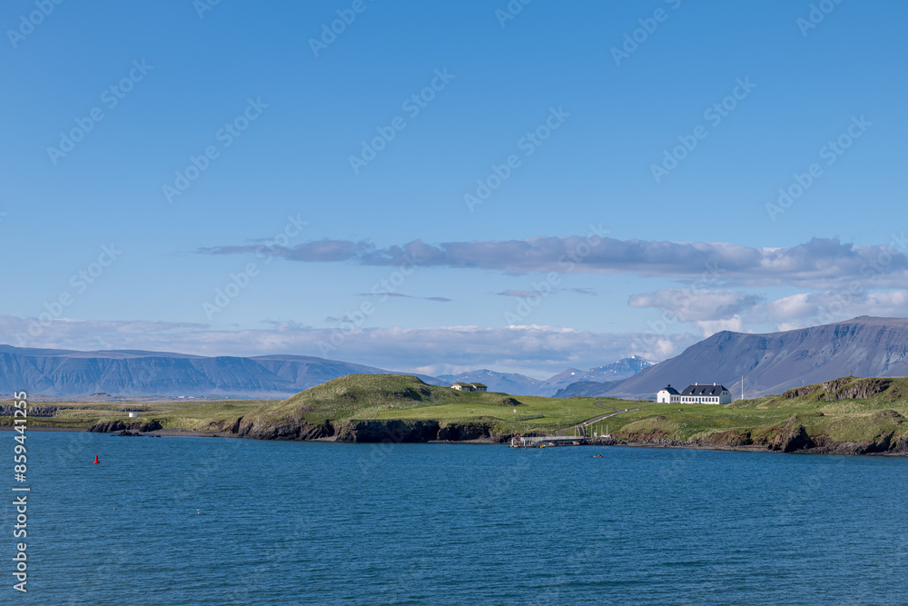 Iceland Scenic Landscape Farm on the Water Iceland Scenic Landscape Farm on the Water