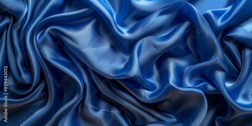 Obraz premium beautiful blue silk fabric, abstract background