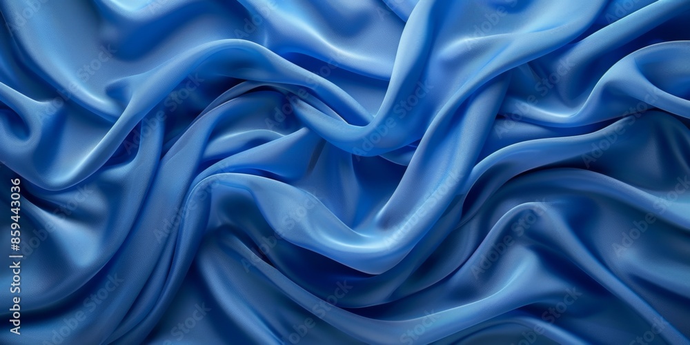 Obraz premium beautiful silk fabric of light blue color, abstract fabric background