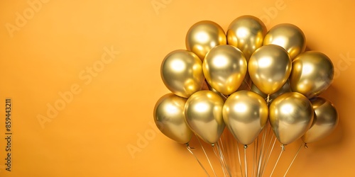 Wallpaper Mural Bunch of Bright Balloons with Copy Space for Text on color Background Torontodigital.ca