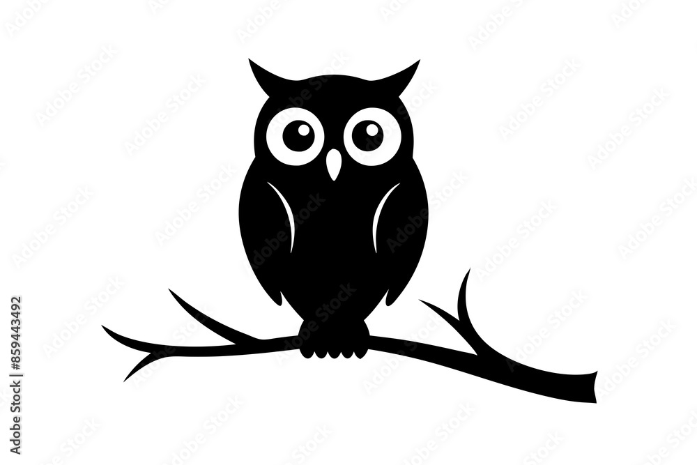 Fototapeta premium owl vector, silhouette, illustration ,