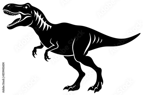tarbosaurus vector, silhouette, illustration, 