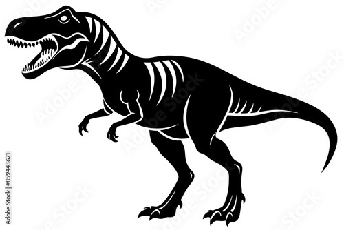 tarbosaurus vector, silhouette, illustration, 