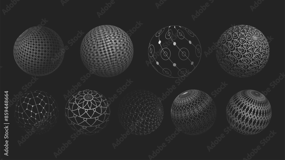 3D sphere mesh grid. Ball or sphere in grid of line. 3D abstract object in wireframe of lines and dots. Vector illustration 3D sphere mesh grid. Ball or sphere in grid of line. 3D abstract object in wireframe of lines and dots. Vector illustration