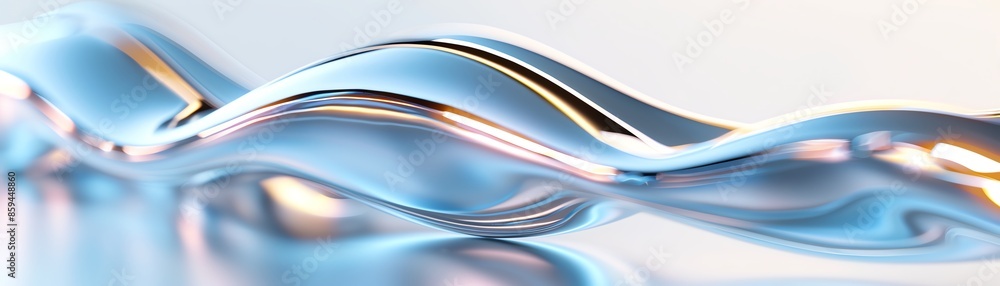Abstract blue metallic wave pattern with reflections, creating a futuristic and fluid design, ideal for backgrounds and modern art themes. Abstract blue metallic wave pattern with reflections, creating a futuristic and fluid design, ideal for backgrounds and modern art themes.
